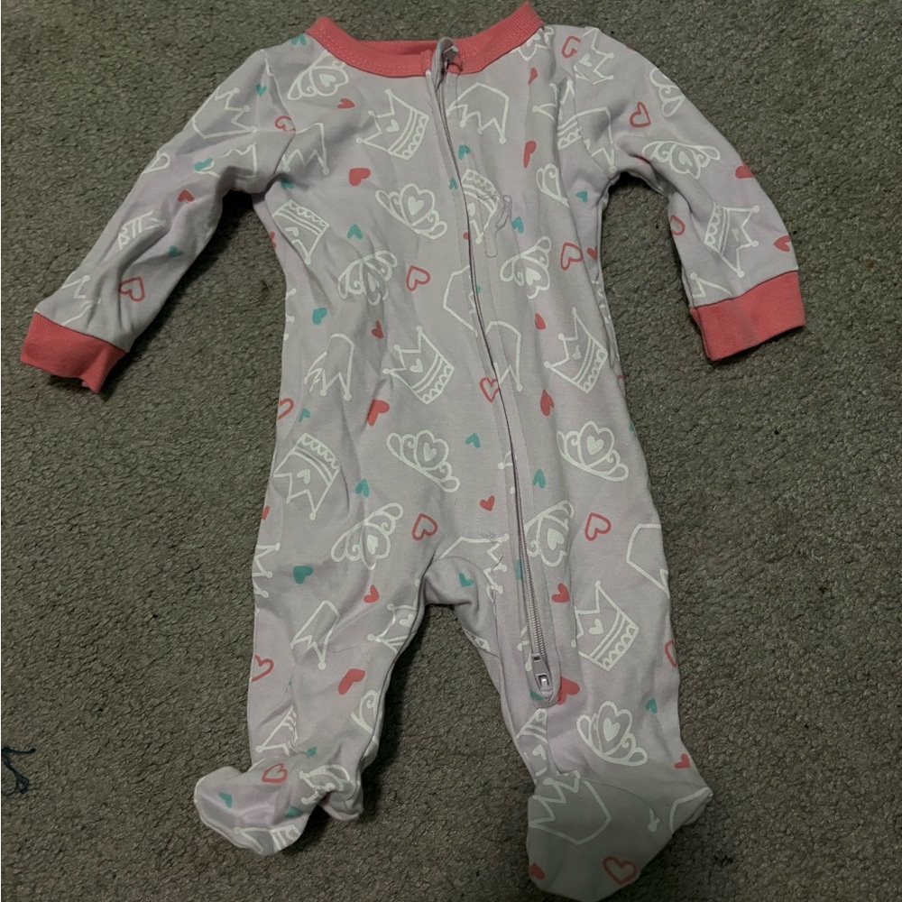 Kids One Piece Pajama - Pink and Gray